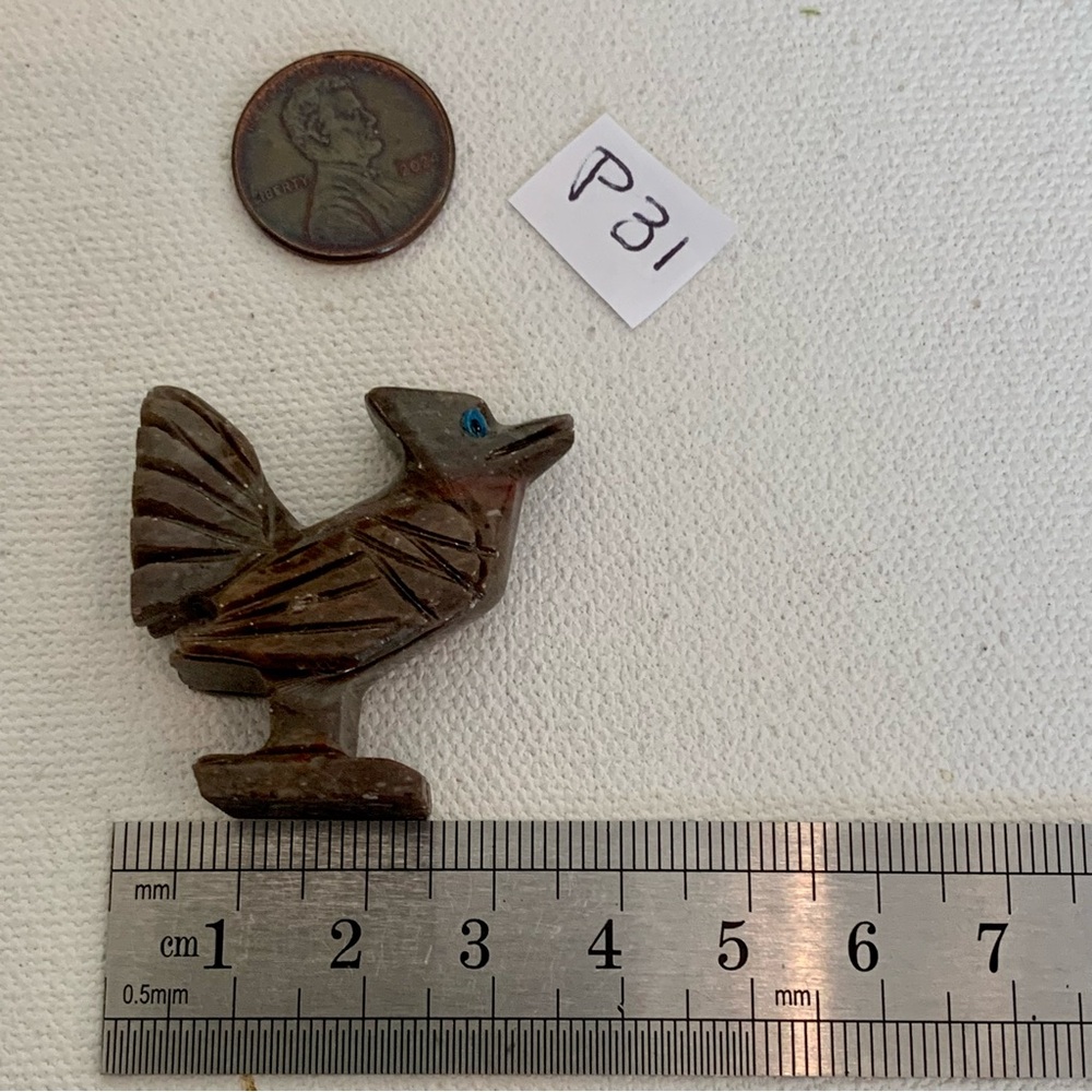 Soapstone Carved Roadrunner Figurine Miniature Bird Stone Animal Carving 1.4” - Picture 11 of 12